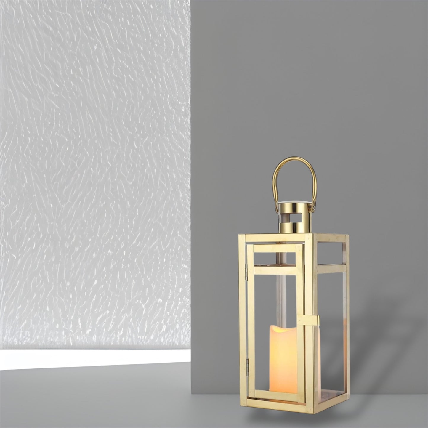 Gold Colour Stainless Steel Decorative Lantern